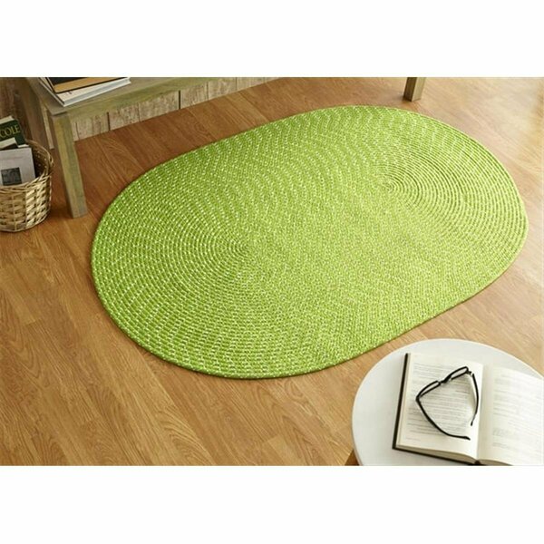 Better Trends Sun Splash Braided Rug, Lime - 2 in. BRSSR25LI